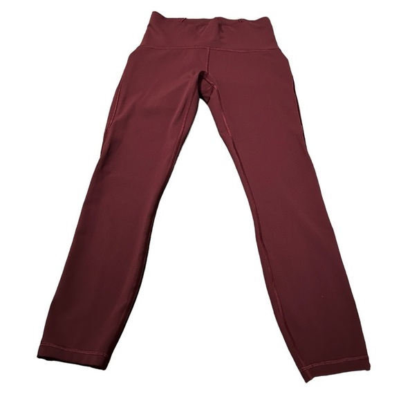 LULULEMON WOMENS PURPLE ATHLETIC CROP LEGGINGS SIZE 6 - Picture 1 of 10